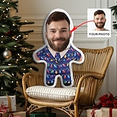 cheap Personalized Gifts-Christmas Custom Face Pillow Personalized Photo Minime Throw Pillow Humanoid Cushion Funny Gag Xmas Gift For Him &amp; Her Mini Me Doll Toy
