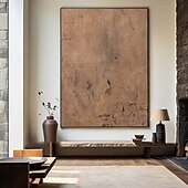 levne Wabi Sabi-Ručně malovaná olejomalba na plátně, nástěnná dekorace ve stylu wabi-sabi, jednoduchá abstraktní pro domácí dekoraci, napnutý rám, závěsný obraz/rolovaný bezrámový, nenapnutý obraz