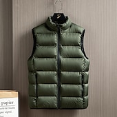preiswerte Westen-Herren Wanderweste Pufferweste Ärmellos Weste Außen Thermowarm Winter Tasche Polyester Schwarz Blau Grün Jagd Angeln Klettern