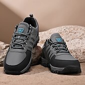 頑丈なトレッドを備えたメンズアウトドアハイキングシューズ、ウォーキング、キャンプ、荒野の旅行に最適な通気性のあるトレイルスニーカー お買い得  メンズスニーカー-頑丈なトレッドを備えたメンズアウトドアハイキングシューズ、ウォーキング、キャンプ、荒野の旅行に最適な通気性のあるトレイルスニーカー