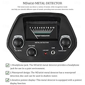 お買い得  屋外活動-md-4030 プロフェッショナル地下金属探知機 調整可能な金探知機 トレジャーハンター トラッカー シーカー 金属回路探知機