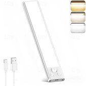 abordables Lumières intelligentes-Lampe à détecteur de mouvement, 3 températures de couleur, éclairage de placard à intensité variable, éclairage sous meuble rechargeable par USB, lampe de nuit à bâton magnétique pour cuisine,