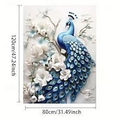 abordables Jusqu'à 30 $-1 affiche d'art de paon moderne sans cadre, peinture sur toile, salon, affiche sur toile moderne, décoration de chambre et de salon