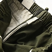 baratos Calças Cargo-Homens Calças Cargo Calças Cintura elástica Com Cordão Bolso multi Tecido Vestível Ao ar livre Diário Acampar e Caminhar Moda Clássico Verde Cáqui