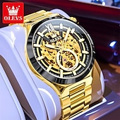 abordables Relojes mecánicos-El nuevo reloj de negocios esqueletizado para hombre de la marca Olevs, resistente al agua, luminoso, moderno y moderno, reloj mecánico totalmente automático, reloj de pulsera deportivo informal para