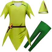economico Costumi per ragazzi-Fiaba Elfo Costume Cosplay Abiti Personaggi dei libri di fiabe Cartone Animato for Ragazzi Bambini Halloween Carnevale Performance Vestirsi in modo educativo Vestiti per eventi scolastici