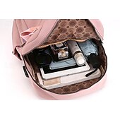 abordables Sacs à dos de Collège-Femmes Sac à Dos Cartable Sac à Dos Fonctionnel Sac à dos scolaire École Quotidien Voyage Nylon Réglable Léger Fermeture éclair Gris foncé Noir Rose Claire