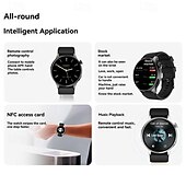 abordables Montres connectées-HD21 Montre intelligente 1.43 pouce Smartwatch Montre Connectée Bluetooth Minuterie Rappel d&#039;appel Moniteur de Fréquence Cardiaque Rappel sédentaire Trouver mon Appareil Compatible avec Android iOS