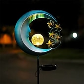 preiswerte Bodenlichter-Solarleuchten für den Außenbereich, mondförmige Lichterkette aus Metall, wasserdicht, LED-Gartenlandschaftslicht für Terrassen- und Hofdekor, 1 Stück