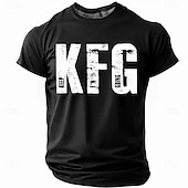 זול חולצות מצחיקות לגברים-KFG Keep F&#039;n Going חולצת טי גברית קצרה עם גרפיקה מוטיבציונית