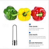 cheap Kitchen Utensils &amp; Gadgets-Multifunctional Fruit and Vegetable Core Remover with 304 Stainless Steel for Kitchen, Apple and Pear Corer, Home Use Hole Puncher for Removing Fruit Cores and Seeds