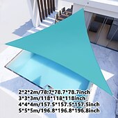 abordables Protection Solaire-1 voile d&#039;ombrage triangulaire d&#039;extérieur résistant aux UV, utilisé pour les pavillons, les jardins, les piscines, bleu ciel