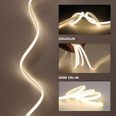 cheap LED Strip Lights-AC 220V COB LED Strip Lights Outdoor Waterproof IP65 White Super Bright 10W/M CRI 80 LED Rope Light With switch plug