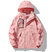 preiswerte Wasserdichte Jacken-Damen Wanderjacke Hardshelljacke Außen Wasserdicht Winddicht Wanderoutfits Wanderbekleidung Frühling Herbst Oberteil Jagd Camping / Wandern / Höhlenforschung Reisen Schwarz Weiß Rosa