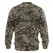 abordables Sweatshirts de Chasse-Homme Camouflage Sweat-shirt Sweat à capuche Fermeture éclair Sports Impression 3D Escalade Chasse Rouge Violet Automne Designer