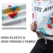 cheap Men&#039;s Jerseys-WOSAWE Spring Summer Men&#039;s Cycling Long Sleeve Quick Dry Breathable Printed Top Road Cycling Jersey Jacket BD270