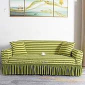 cheap Sofa Cover-3D Bubble Lattice Elegant Stretch Sofa Cover Loveseat Cover Couch Cover Spandex Elastic Sofa Slipcover Protector with Skirt