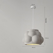 Недорогие Подвесные огни-Подвесной светильник Cloud Wabi Sabi, высота 28 см, тёплый белый свет, цоколь E26/E27, регулируемая цепь