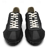 billiga Herrsneakers-Herr retro gula och bruna sneakers med ventilerande ovandel och halkfri sula, sportinspirerade vardagsskor för pendling, resor och vardagsbruk