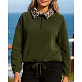 economico Felpa &amp; Sweatshirt-Per donna Felpe Giacca in pile morbido polare Cerniera a un quarto Manica Lunga Top Athleisure Di pile Antivento Leggero Caldo Escursionismo Allenamento Atletico abbigliamento sportivo Abbigliamento