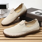 preiswerte Slipper Schuhe-Atmungsaktive Herren-Slip-On-Wanderschuhe aus Strick – leichte Mesh-Sneaker für Sommerreisen, Outdoor-Aktivitäten und Komfort im Alltag