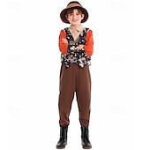 billiga Pionjär / 1800-talet-Saga Bypojke Pionjär Cosplay-kostym Kläder Sagobokskaraktärer Cosplay Film-cosplay for Pojkar Barn Halloween Karnival Världsbokdagen Prestanda Pedagogisk klädsel Klädsel för skolevenemang