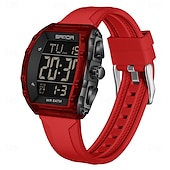 abordables Montres numériques-Sanda 6286 Montre électronique pour étudiant de type tonneau de vin Réveil multifonctionnel Montre numérique électronique pour étudiant Réveil