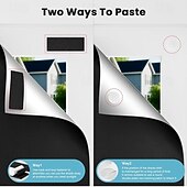 billige Blackout -gardin-Bærbare mørkleggingsgardiner, 420d oxfordstoff, helmørkleggende solskjerm, lysblokkerende vindusgardiner til reise, hjem eller kontor, selvklebende