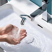 cheap Kitchen Utensils &amp; Gadgets-U-Shape Universal Faucet Splash Proof Extender with Rotatable Joint C Type Mechanical Arm Design for Bathroom Sink Water Saving Bubbler Tap Attachment for Easy Washing