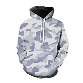 abordables sweats à capuche basiques pour hommes-Homme Sweat à capuche Rose Claire Rouge Bleu Roi Bleu Vert À capuche Camouflage Avec Poches Sport &amp; Loisir Quotidien Fête Polyester Streetwear Basique Occasionnel Printemps Automne Vêtement Tenue