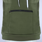 economico felpe in pile-Per uomo Felpa con cappuccio Felpa con cappuccio in pile Rosso bordeaux Verde militare Blu marino Blu Reale Viola Con Cappuccio Semplice Patchwork Blocco di colore Sport &amp; Outdoor Casuale Quotidiano