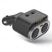 halpa poraustarvikkeet-200 W:n 2-pistokkeinen tupakansytytinvirtalähde, USB-C-autolaturi 20 W:n virransyötöllä 3.0 &amp;qc 3.0 iPhone 16 Pro Maxille/15/14/13/12/11 Prolle/X:lle/8/7:lle, Pixelille ja muille