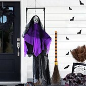 billiga Halloween-hängande spökdekoration obehagligt spetstyghänge för halloweenbar och dekor för fester lätt och skrämmande design