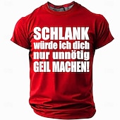 ieftine Tricouri amuzante pentru bărbați-Bărbați Argou amuzant Germană Tricou Manșon scurt Tricou Tipărire 3D Stil Nautic Cămașă Modă Zilnic De Bază Stradă Casual Zilnic Negru Roșu-aprins Albastru piscină Vară Primăvară Toate Sezoanele