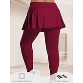 abordables Leggings lisos-Mujer Tallas Grandes pantalones Polainas Mallas De Deporte Longitud total Cintura Media Plano Bolsillos laterales 2 en 1 Confortable Levantamiento de tope Control de barriga Yoga Casual Diario Gris