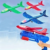 billiga partifavör-4 st skumglidflygplanskastare med 3 flyglägen, livfulla färgglada designer &amp;slitstark plastkonstruktion - flygleksaker för utomhusbruk för pojkar &amp;flickor från 3 år och uppåt