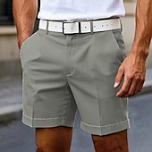 billige arbeidsshorts-Herre Dress Shorts Burmuda shorts Arbeidshorts Lomme عادي Komfort Knelengde utendørs Virksomhet Mote Fritid Svart Hvit