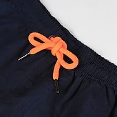 baratos shorts de natação masculinos-Homens Calção Justo de Natação Shorts de Natação Bermuda de Surf Tecido Secagem Rápida Respirável Cintura elástica Com Cordão Férias Praia Havaiana Casual Azul Lago Preto