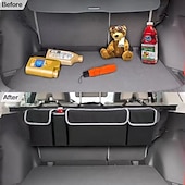 cheap Storage &amp; Organization-Car Trunk Organizer Large Capacity with Multi-Pockets, Universal Backseat Storage Bag Made of Durable 600D Oxford Fabric for SUV, Truck, Car Accessories
