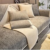cheap Sofa Cover-Waterproof Antimicrobial Simple Chenille Fabric Anti-scratch Couch Cover