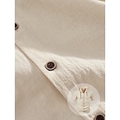 voordelige heren overhemd met knopen-Voor heren Overhemd met knopen Overhemd met capuchon Zwart Wit khaki Grijs Licht Blauw Korte mouw Effen / effen kleur Capuchon Vakantie Casual Capuchon Kleding Polyester Modieus