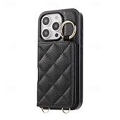 preiswerte Handyhülle für iPhone-Handy Hülle Handyhüllen Für iPhone 16 15 14 Pro Max Plus iPhone 16e iPhone 13 Pro Max Brieftaschenhülle Reisverschluss mit Trageriemen Ständer Retro TPU PU-Leder