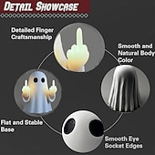 halpa Halloweenin ripustettavat ja pöytätason koristeet-halloween aave sormi yövalo pelottava aave lamppu patsas söpö sormi yövalo koristeet täydellinen sisätiloissa &amp;kuistin halloween-koristeet