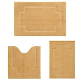 levne Sada 3 ks koupelnových koberců-obdélníkový 3/5&quot; (1,5 cm) Rohožky na stroji Polyester Non Skid Klasické Pevná barva