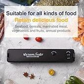 levne Kuchyňské náčiní a pomůcky-Vakuový balicí stroj Food Saver se 100 ks sáčků, malý automatický domácí vakuový balicí stroj na potraviny, vakuový balicí stroj pro uchování čerstvosti vařených a syrových potravin