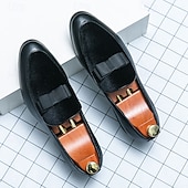 tanie Loafery-męskie mokasyny z czerwonego aksamitu z kokardą – eleganckie, wsuwane buty na przyjęcia, wesela, kolacje i bale maturalne