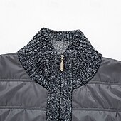 preiswerte Herren Strickjacke-Herren Strickjacke Kurzer Pullover Reißverschluss-Pullover Strickpullover Gerippt Stricken Normale Oberteile Patchwork Tasche Einfach Stehkragen Mode Klassisch Urlaub Alltagskleidung Bekleidung