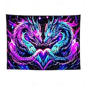 levne Tapiserie Blacklight-Blacklight gobelín uv reaktivní záře ve tmě záře párty strašidelné květiny trippy mlhavá příroda krajina závěsný gobelín nástěnné umění malba do obývacího pokoje ložnice