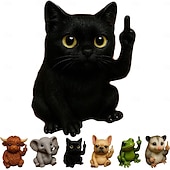 cheap Statues-Funny Middle Finger Animal Resin Statue 8*6*6cm, Novelty Garden Figurine for Desk, Tabletop, Yard or Shelf Decoration