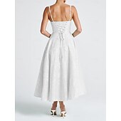 olcso Ruhák-Retró 1950-es Rockabilly Déli Koktélruha Swing ruha Flare ruha Fűző Fit and Flare Virágos Jacquardszövet Női Valentin nap Álarcos mulatság Estély Hazaérkezés Retro témájú buli Felnőttek Ruha Tavaszi